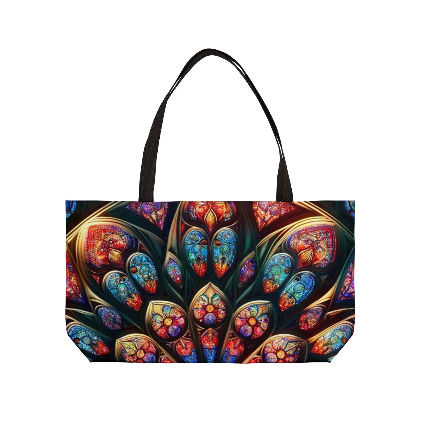 Boho Chic Stained Glass-Inspired Tote Bag – Vibrant and Versatile