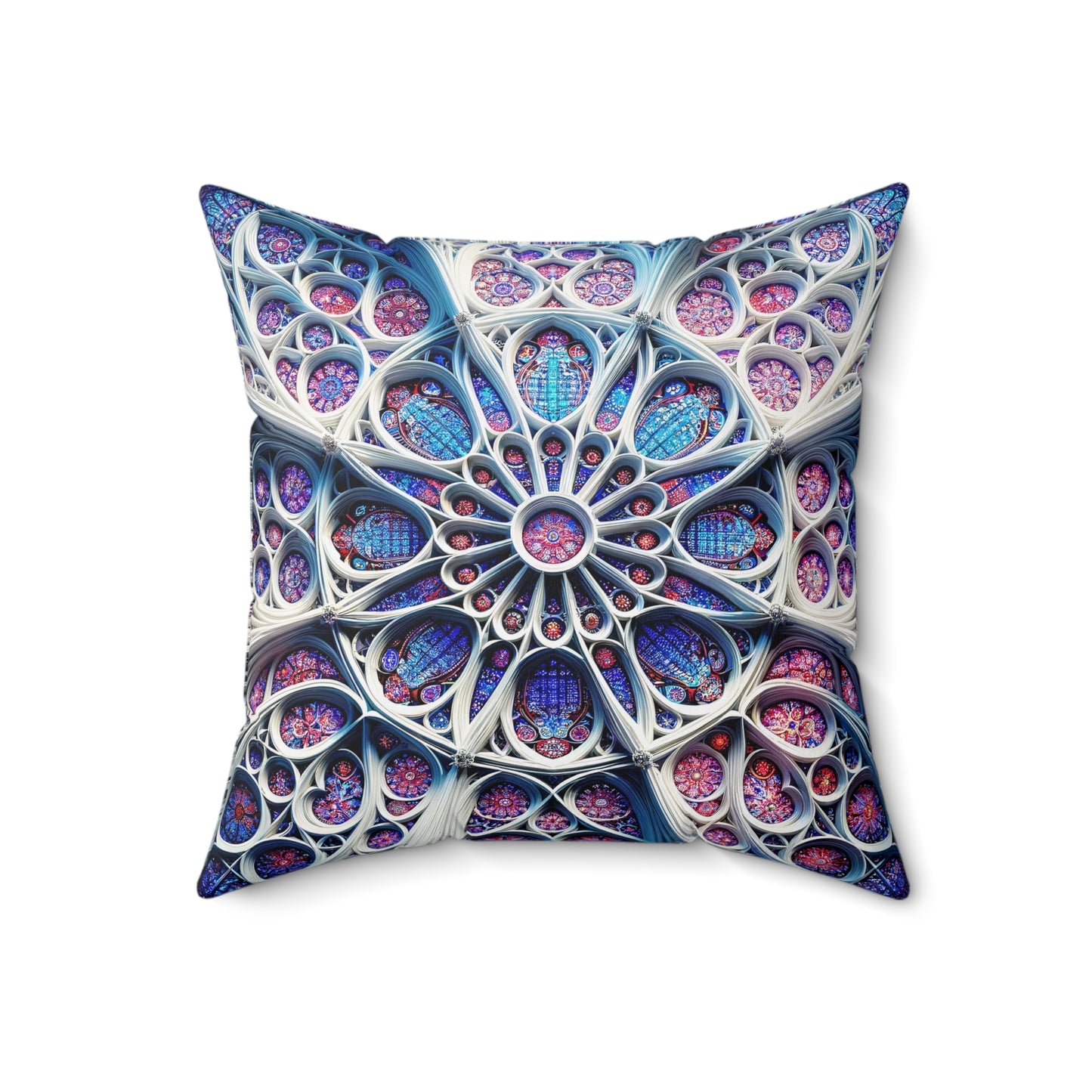 Gothic Grace: The Illuminated Stained Glass Window Pillow