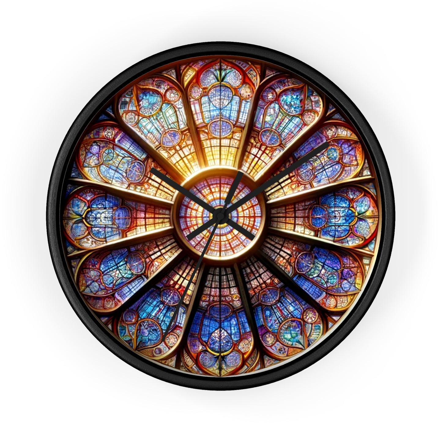 Stained Glass Wall Clock
