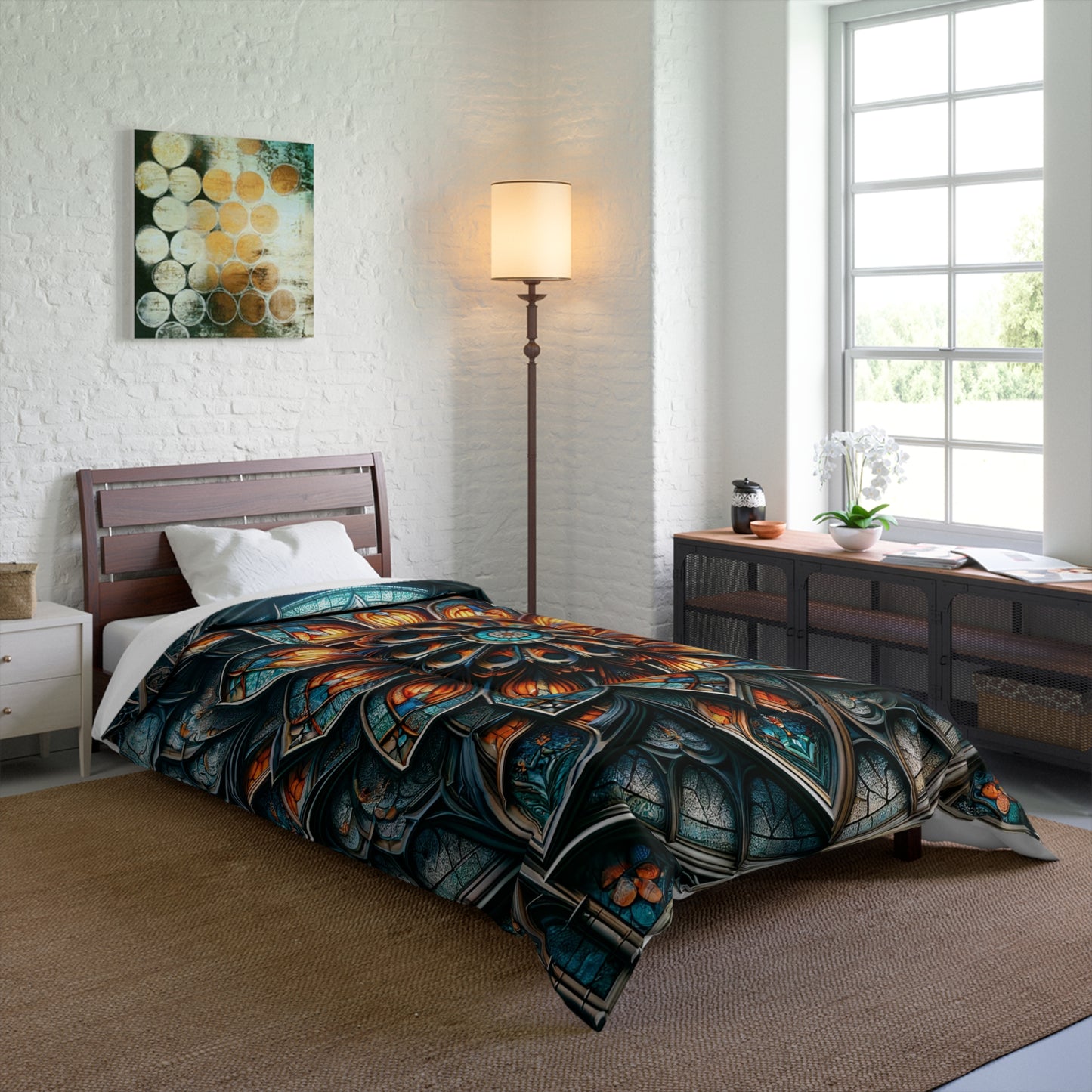 Illuminated Slumber: Stained Glass-Inspired Comforter