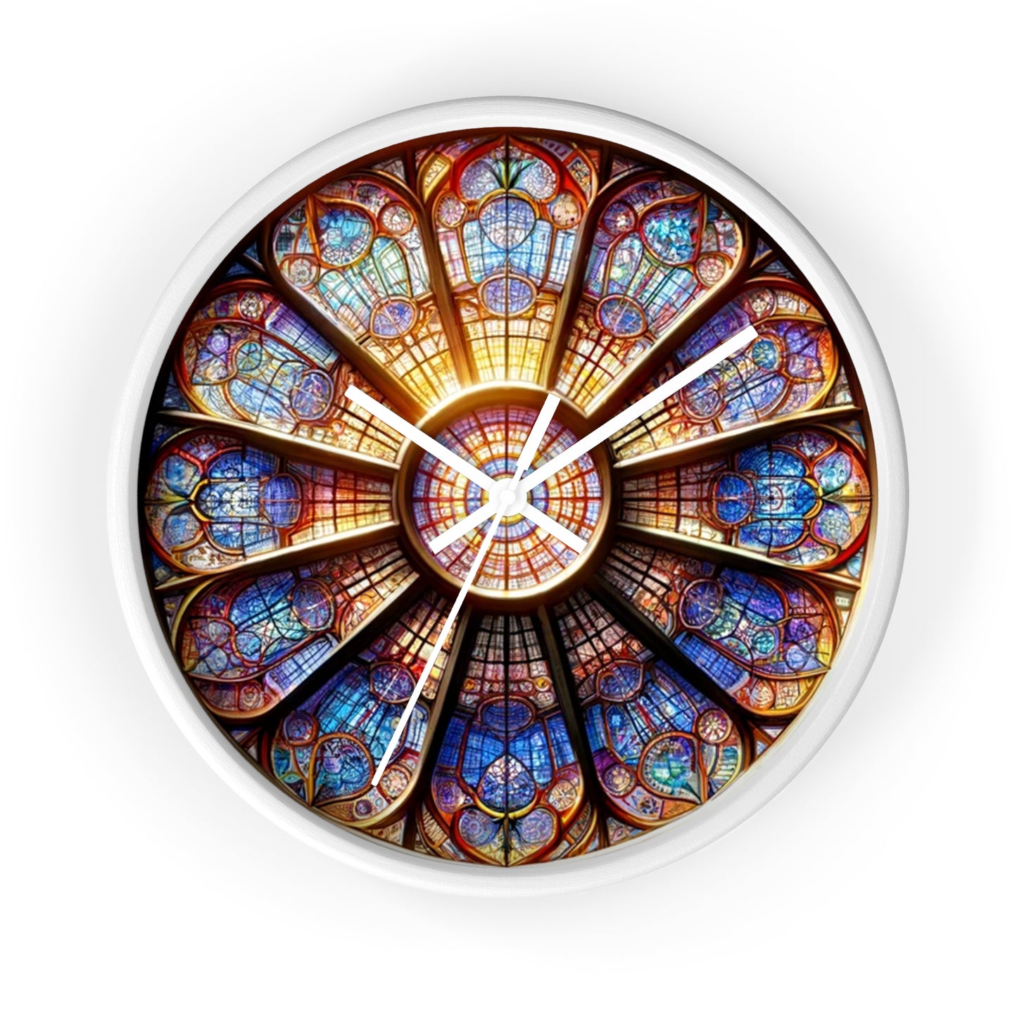 Stained Glass Wall Clock
