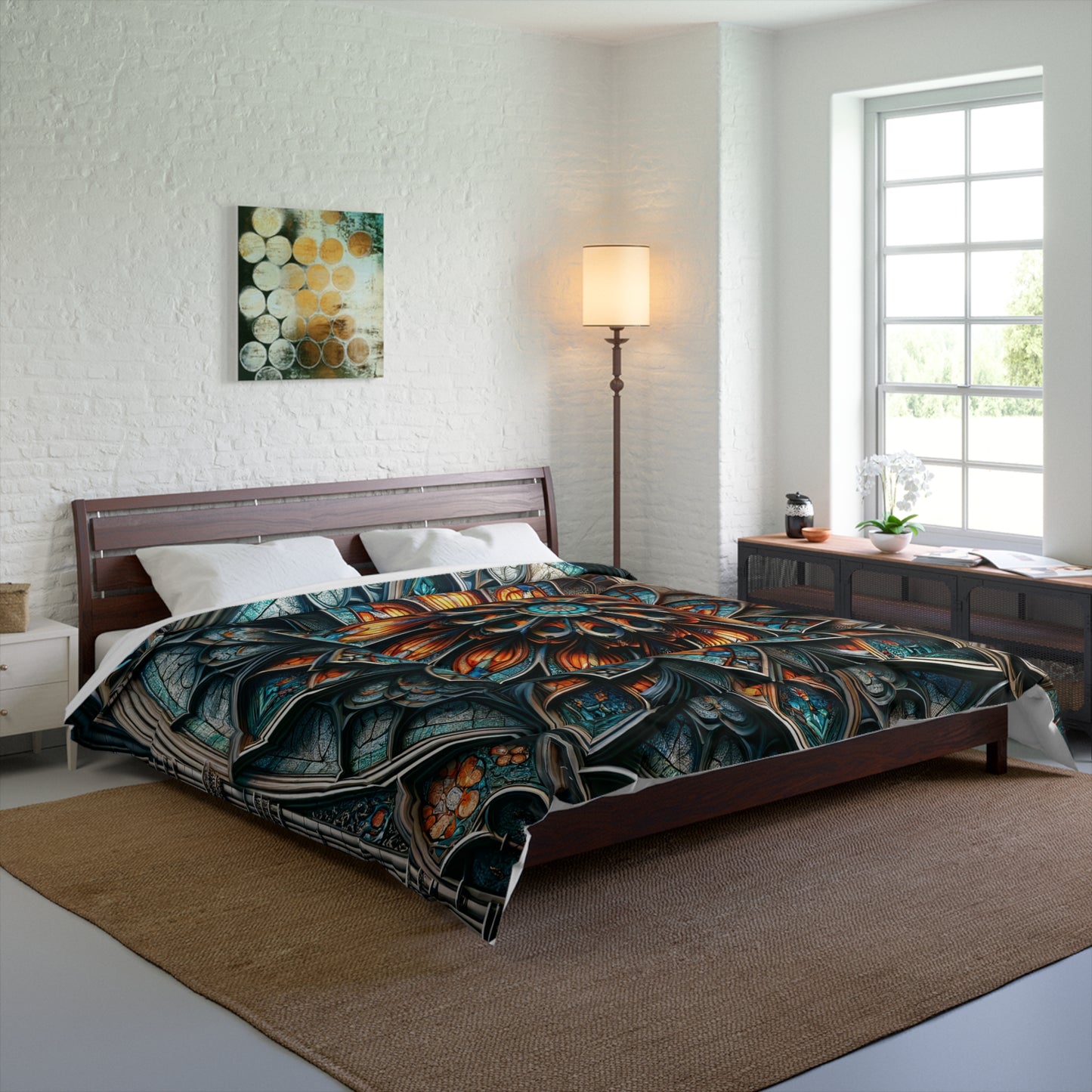 Illuminated Slumber: Stained Glass-Inspired Comforter