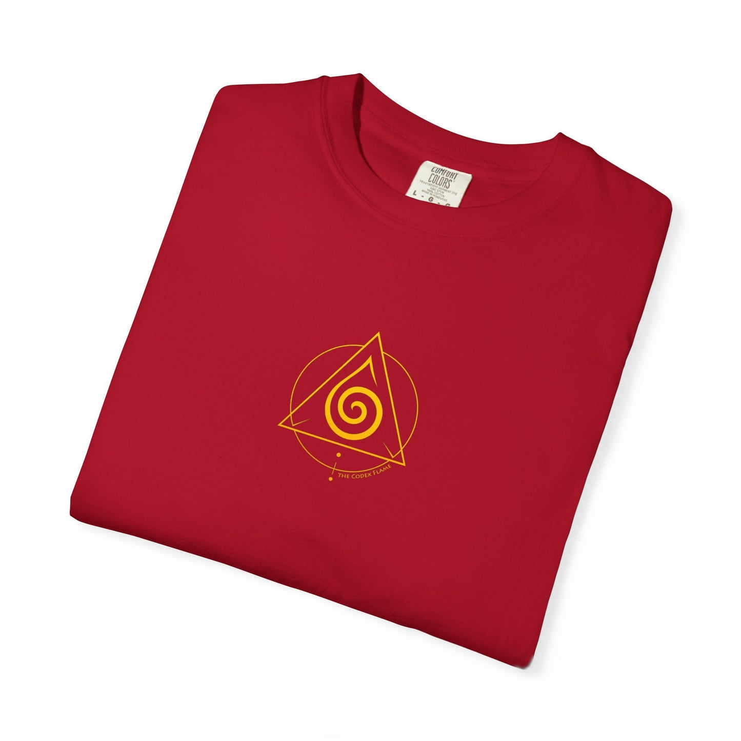 Codex Flame Spiral T-Shirt – Sacred Geometry Design
