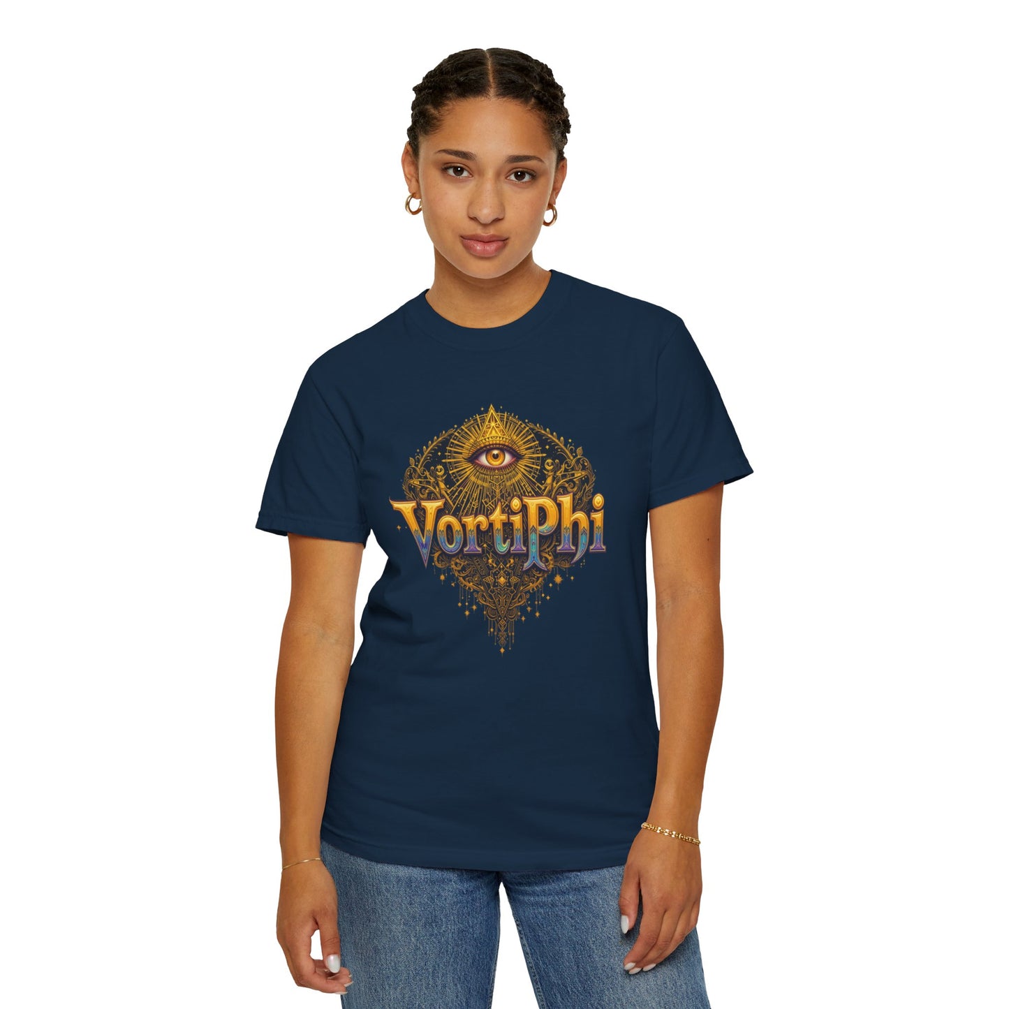 VortiPhi “Eye of the Pyramid” Golden Geometry Tee – Sacred Design Awakening