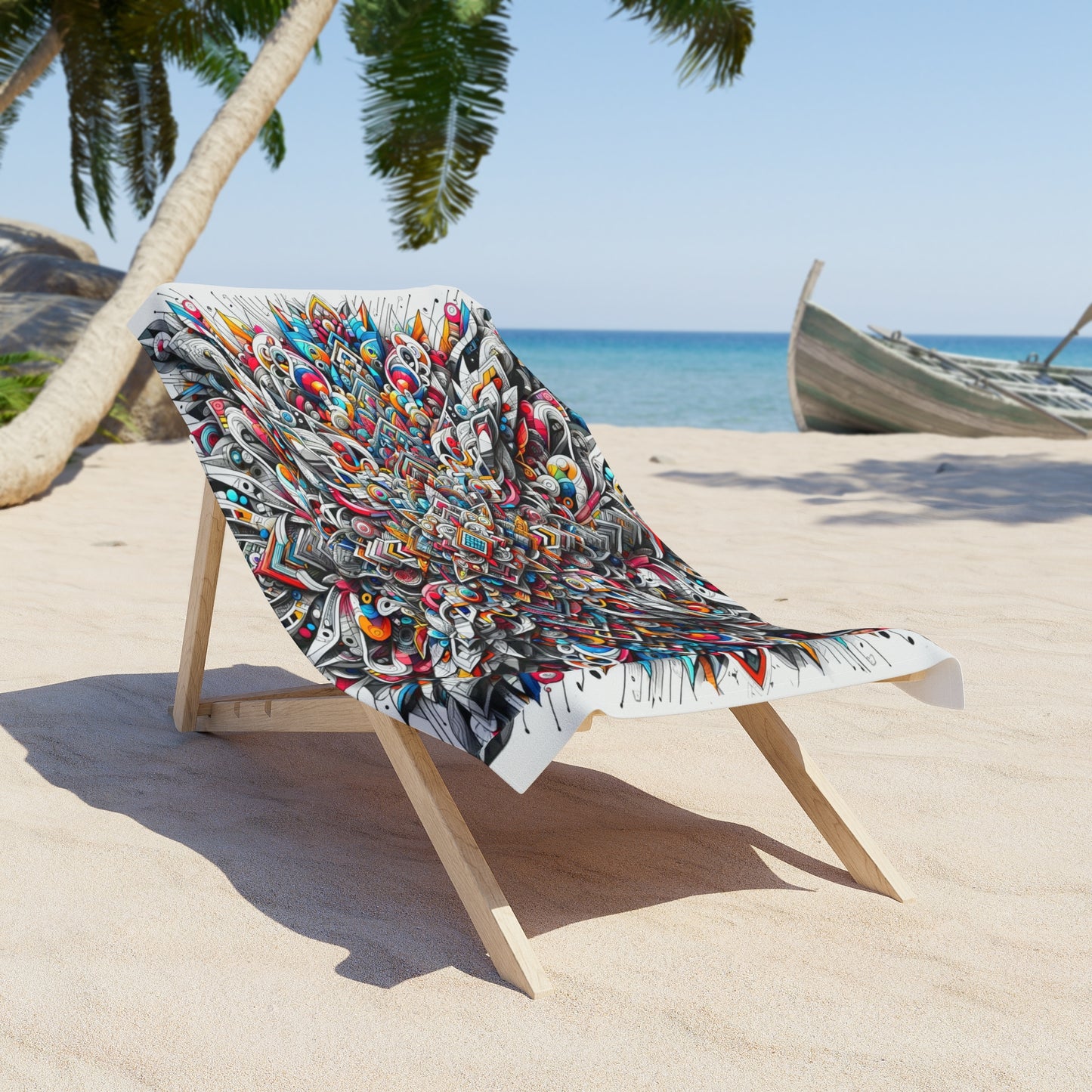 Kaleidoscope Comfort: Vibrant Beach Towel