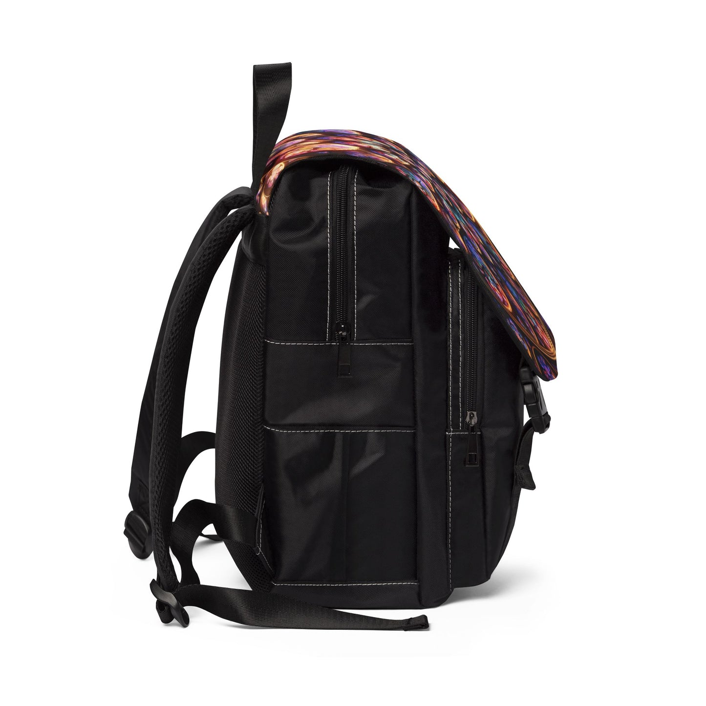 Artistic Rose Window Backpack β Vibrant Design for Everyday Adventures
