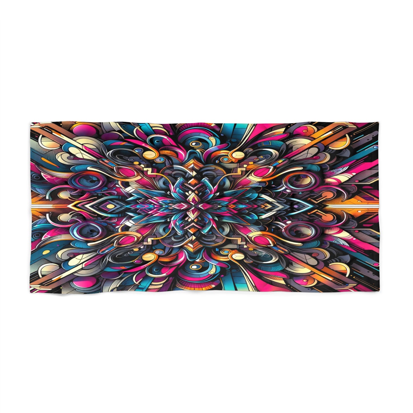 Chromatic Cascade Beach Towel