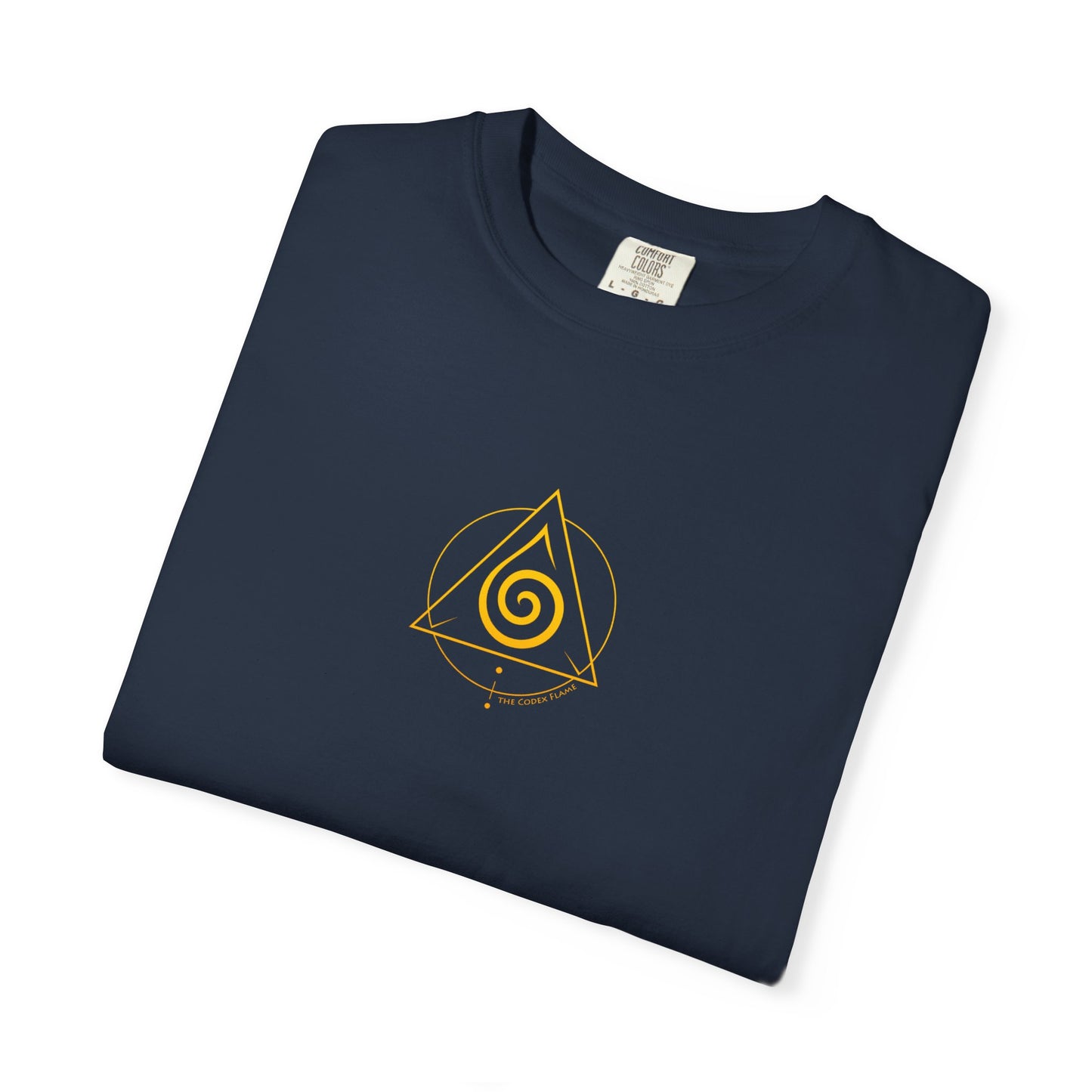 Codex Flame Spiral T-Shirt – Sacred Geometry Design