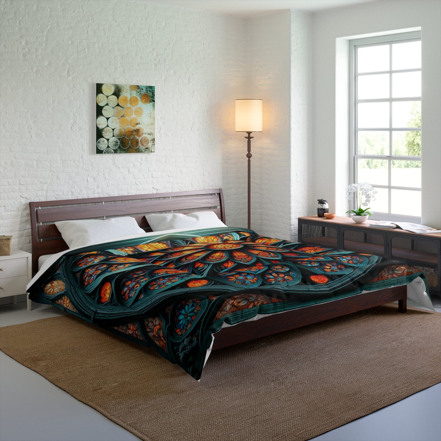 Dream in Vivid Colors: Stained Glass Comforter