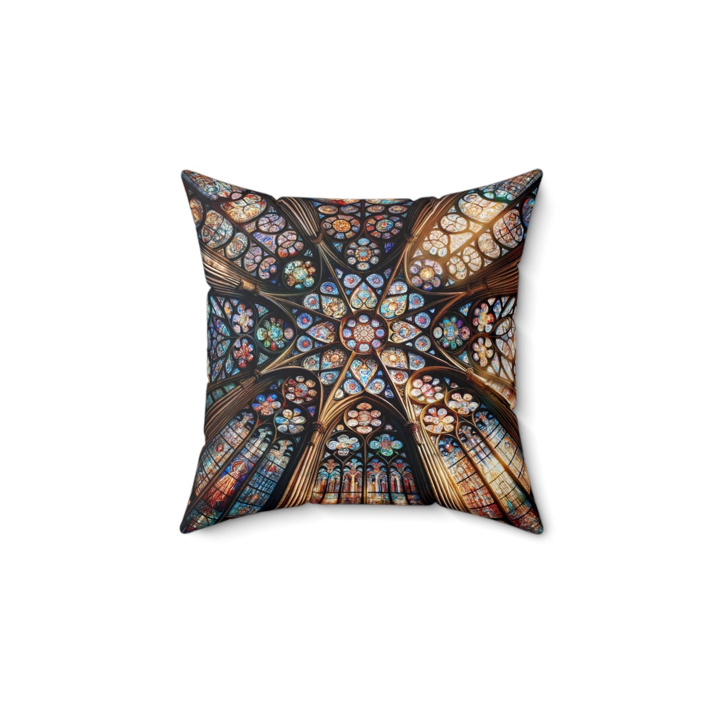 Cathedral Glow: Stained Glass Cushion