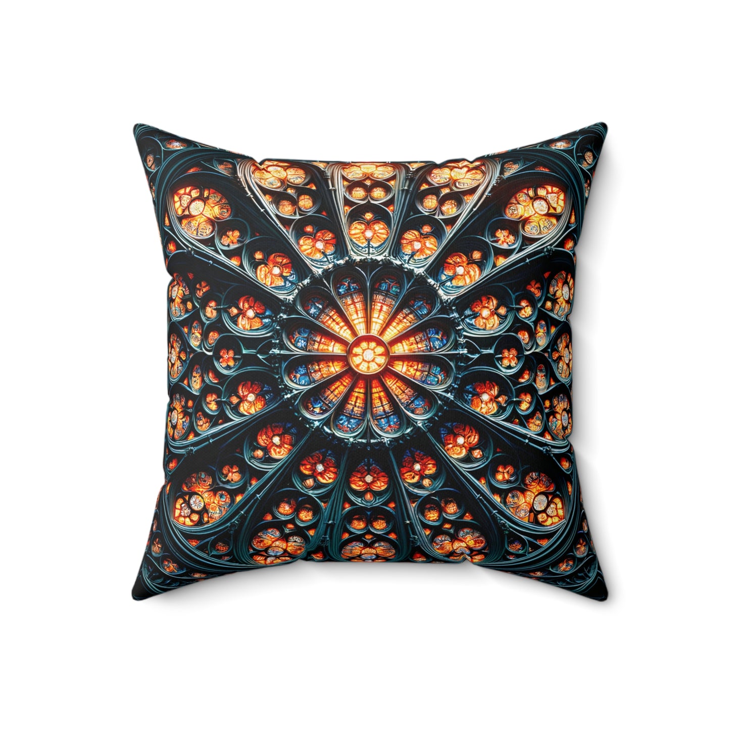 Radiant Reverie: The Luminous Double-Sided Stained Glass Pillow