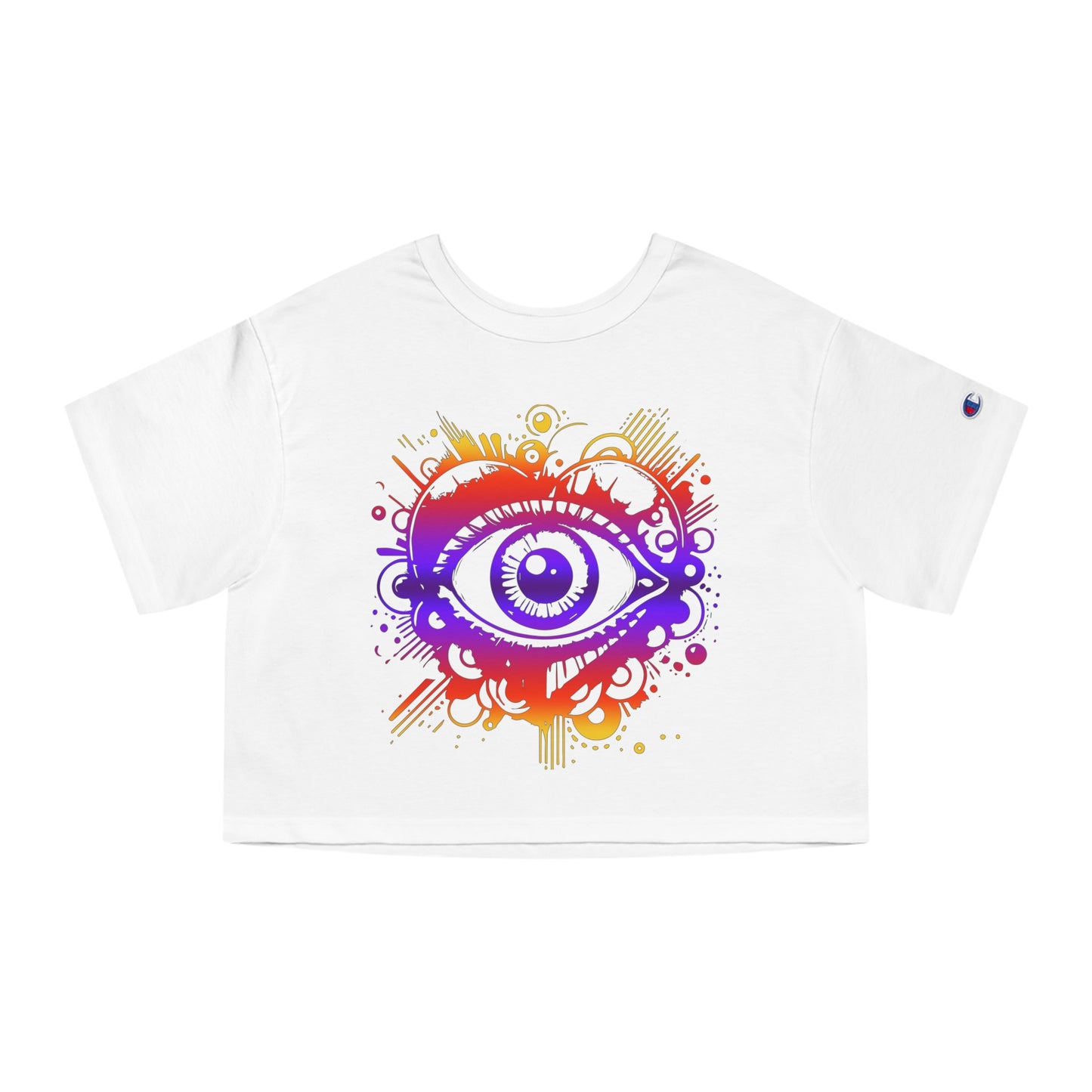 "Eye of Illumination" Colorful Crop Top