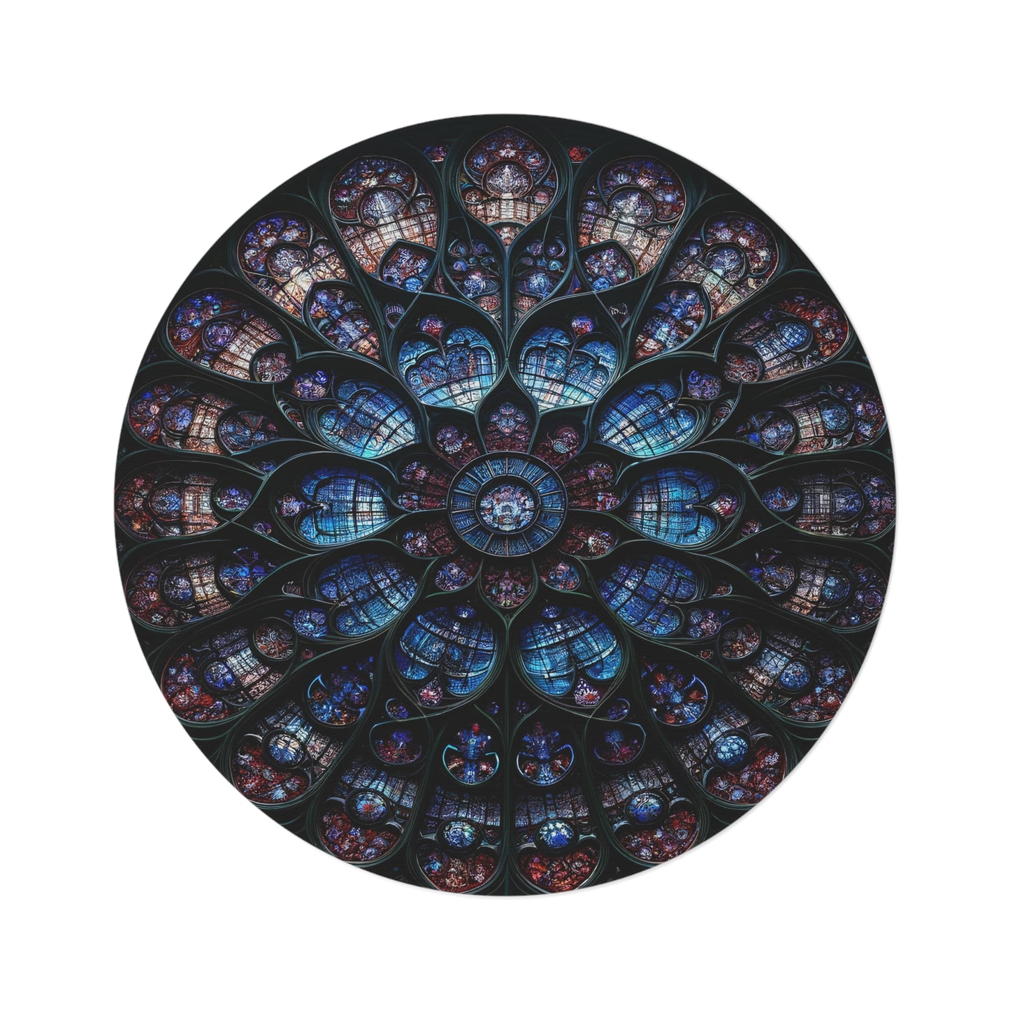 Elegant Architecture Cathedral Round Rug