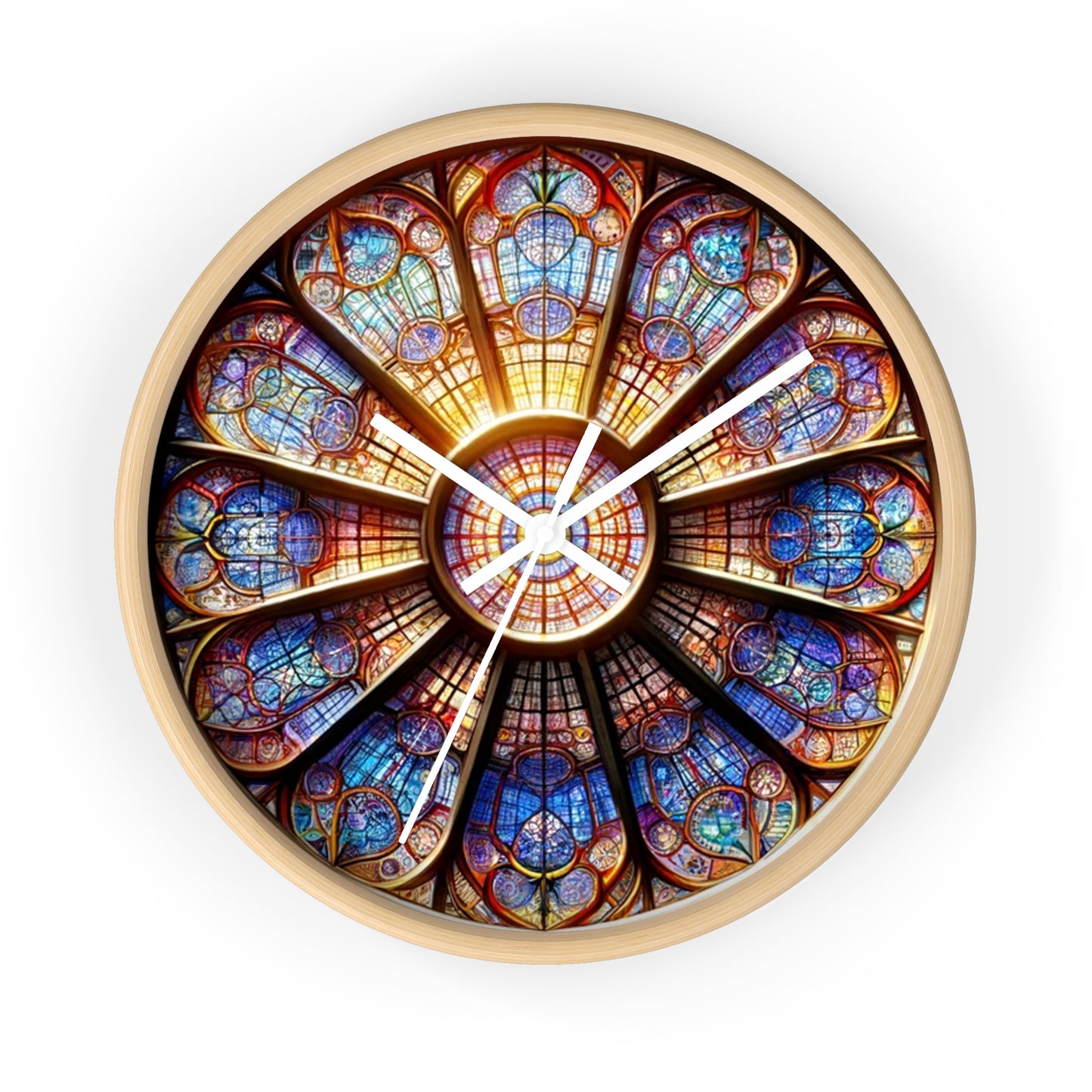 Stained Glass Wall Clock