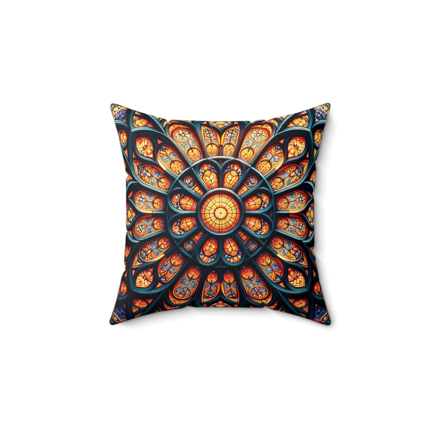 Radiant Reverie: The Luminous Double-Sided Stained Glass Pillow