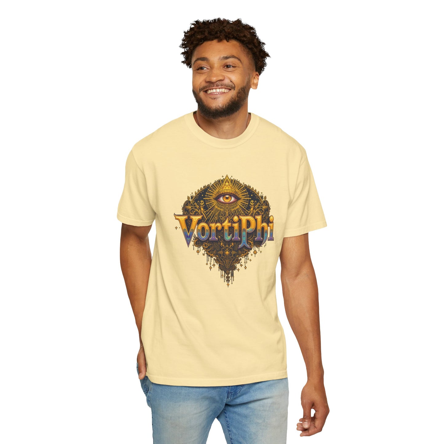 VortiPhi “Eye of the Pyramid” Golden Geometry Tee – Sacred Design Awakening