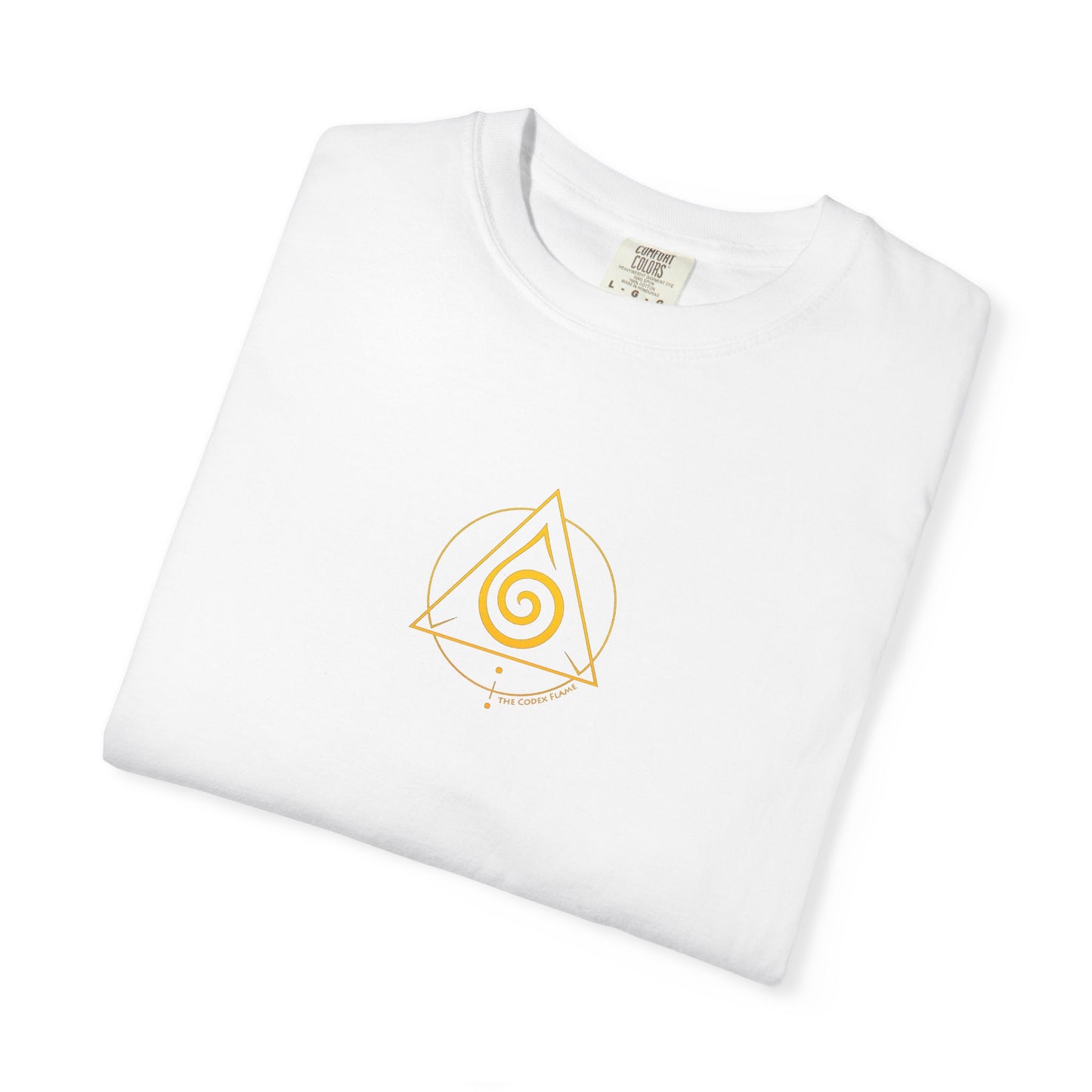 Codex Flame Spiral T-Shirt – Sacred Geometry Design