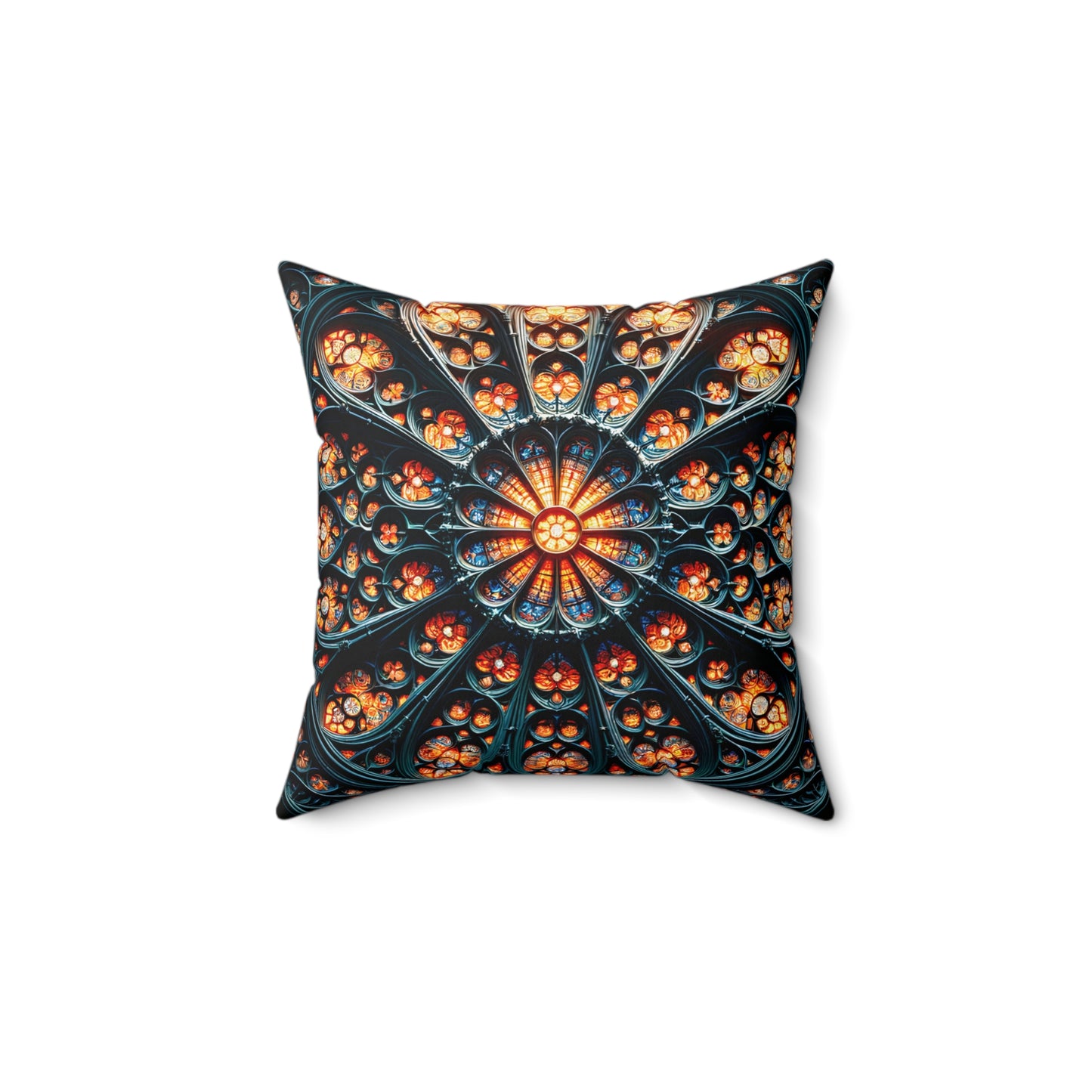 Radiant Reverie: The Luminous Double-Sided Stained Glass Pillow