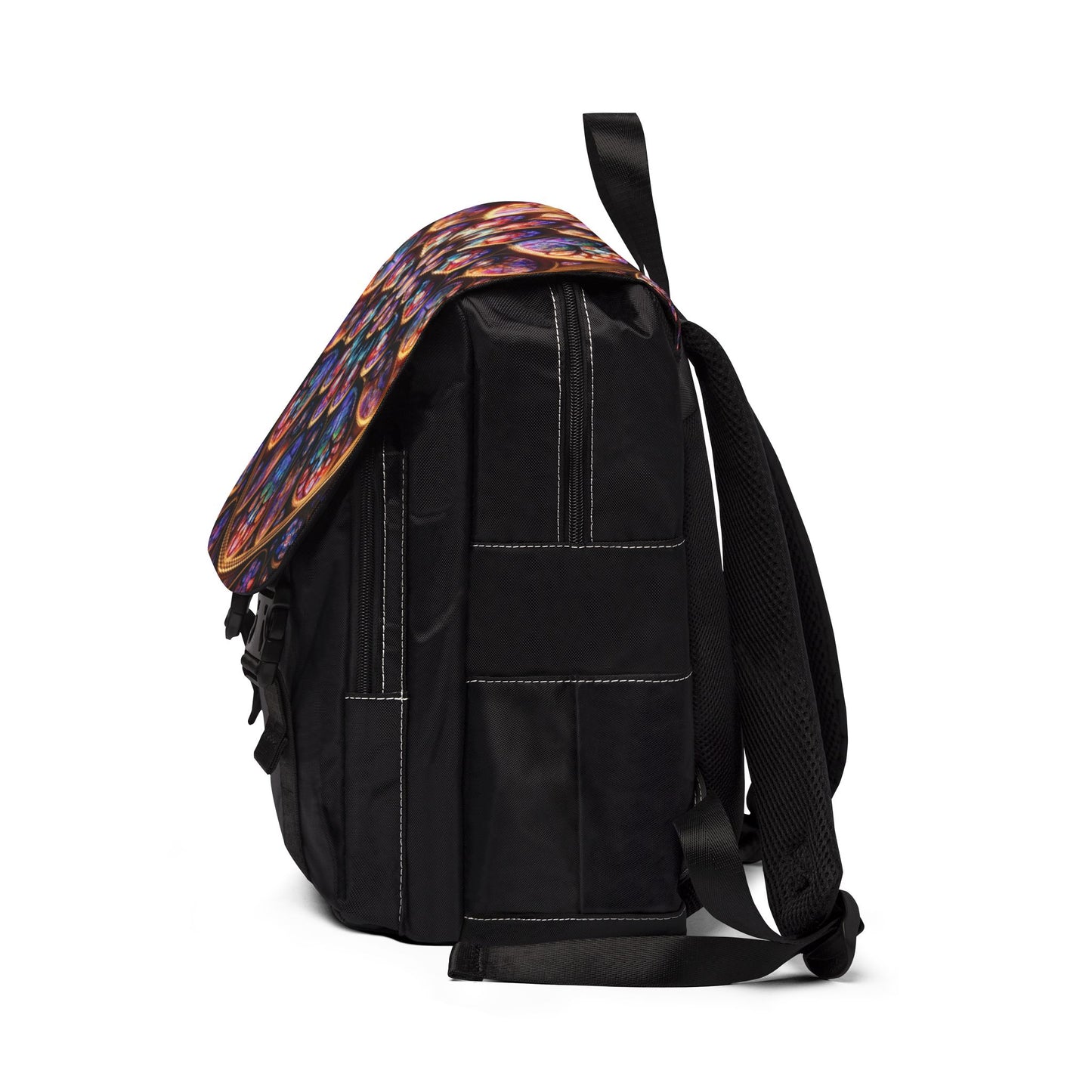Artistic Rose Window Backpack β Vibrant Design for Everyday Adventures