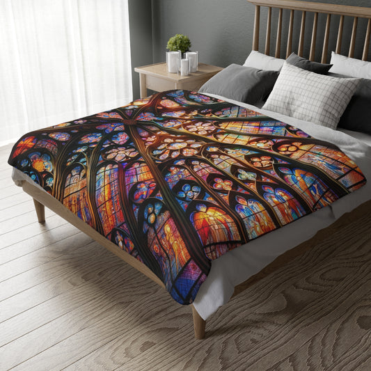 Stained Glass Bedspread- Double Sided Print