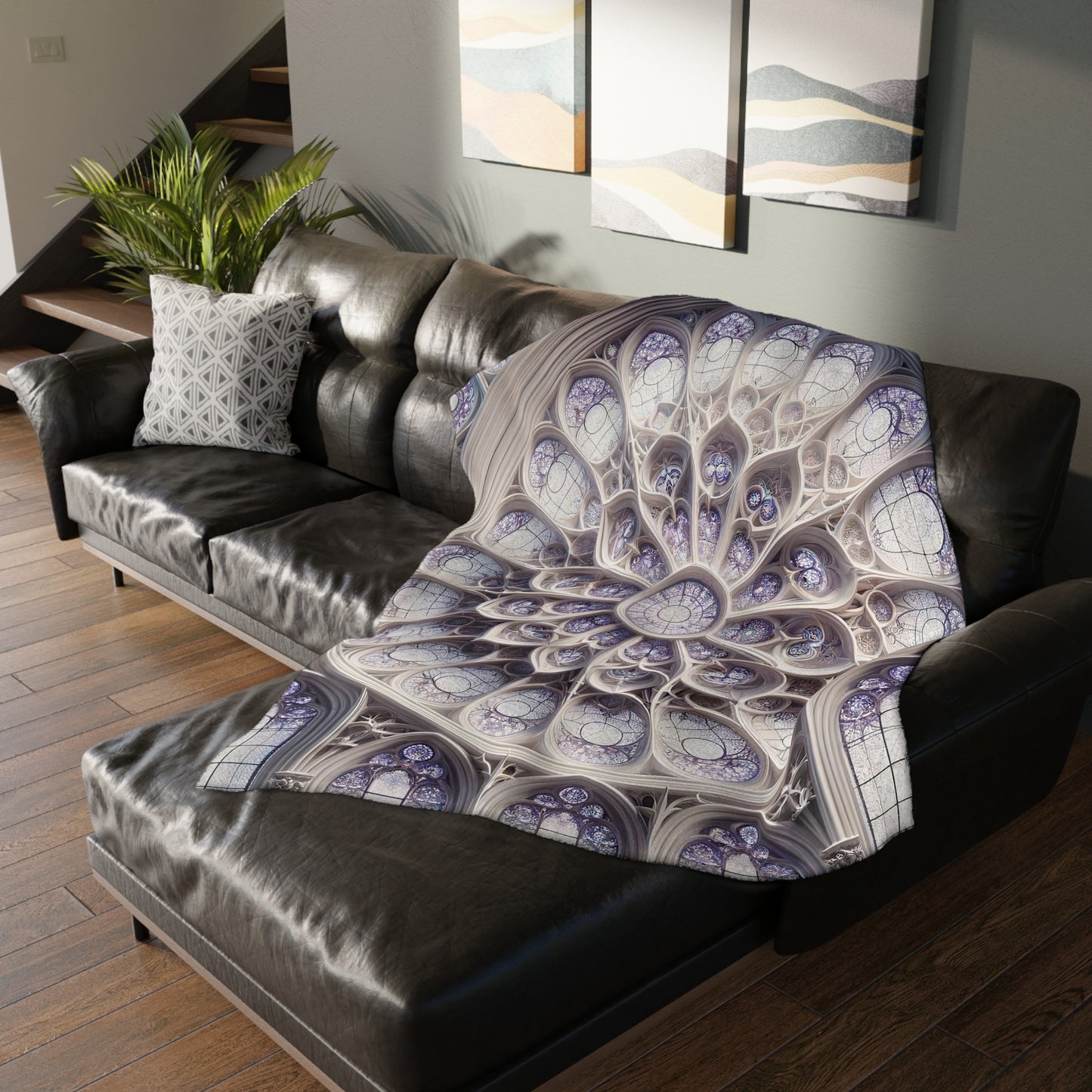 Embrace Cozy Elegance: Artistic Double-Sided Blanket