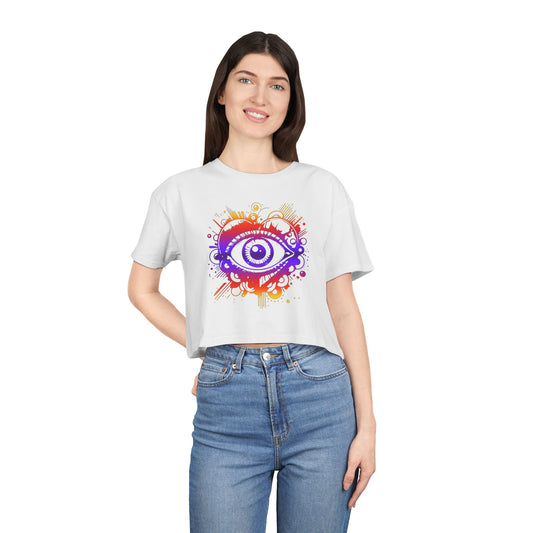 "Insightful Heart" Colorful Crop Top