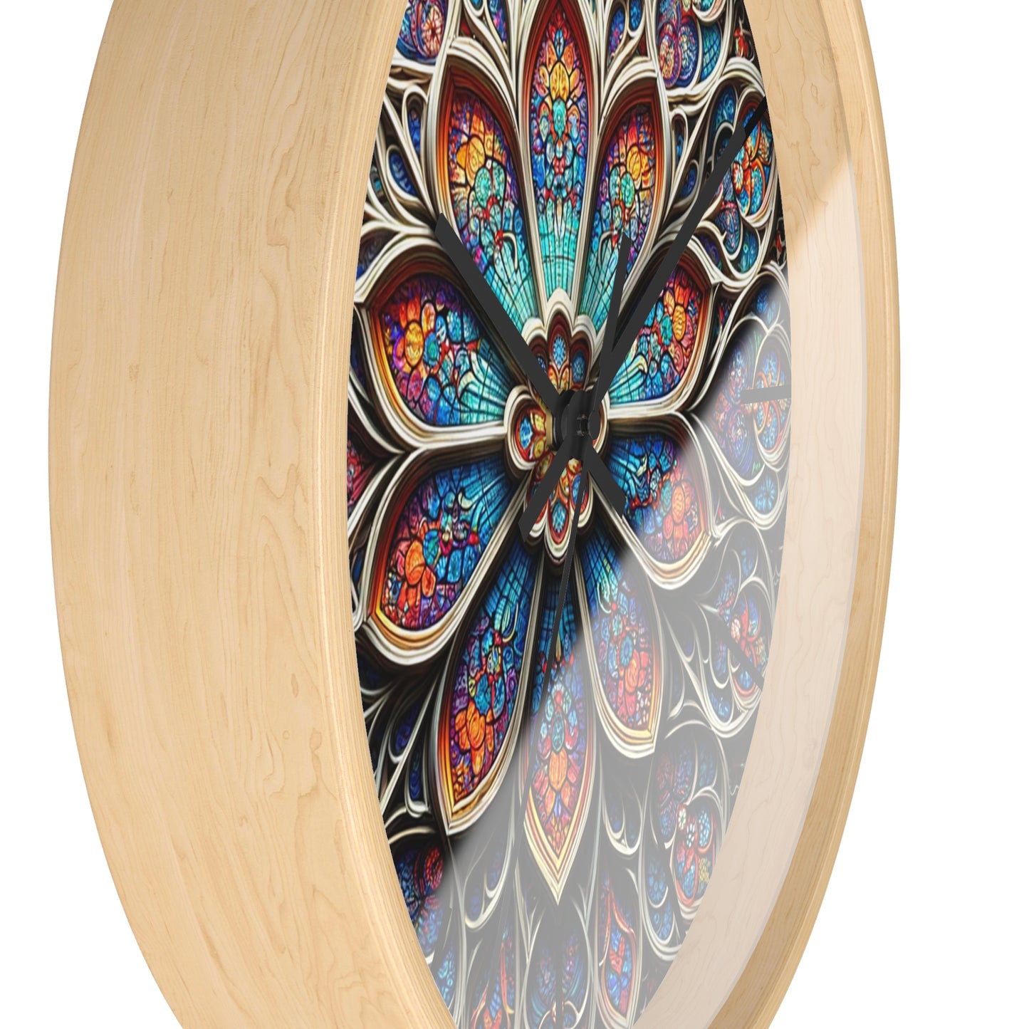 Vibrant Stained Glass-Inspired Wall Clock