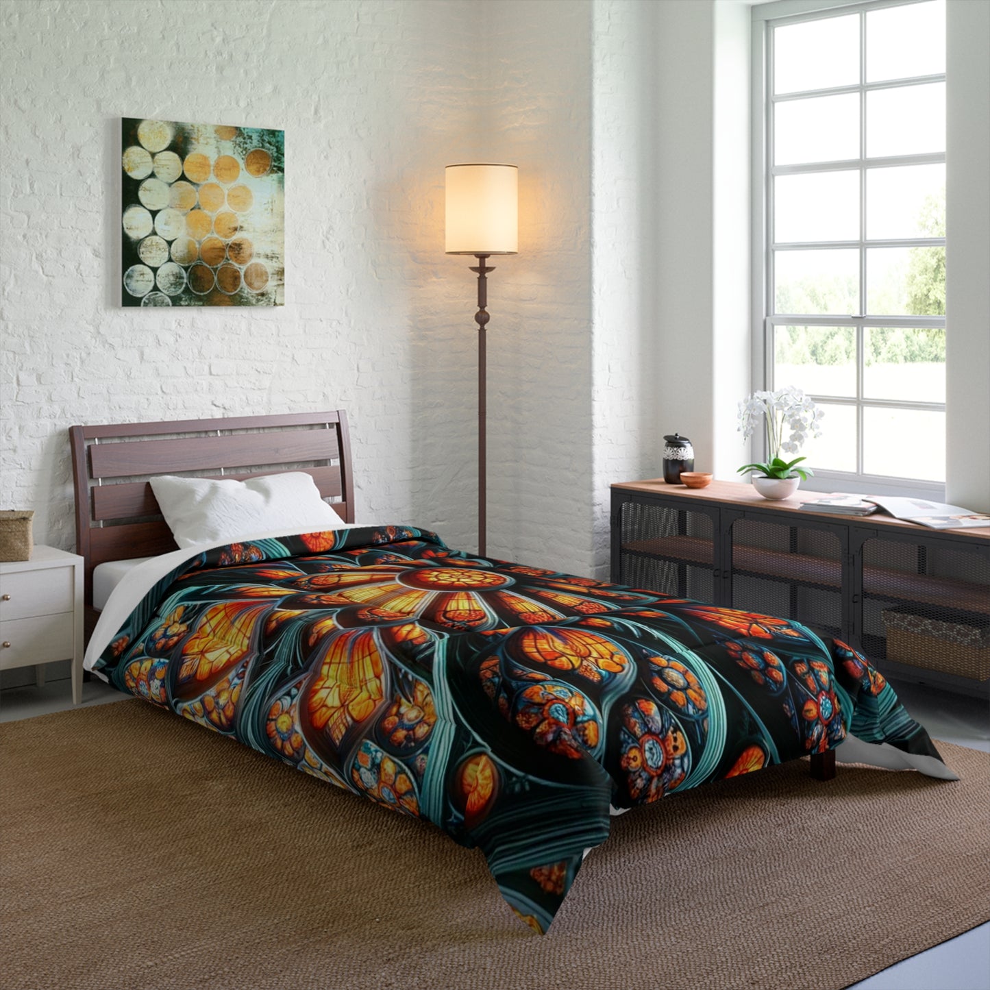 Dream in Vivid Colors: Stained Glass Comforter