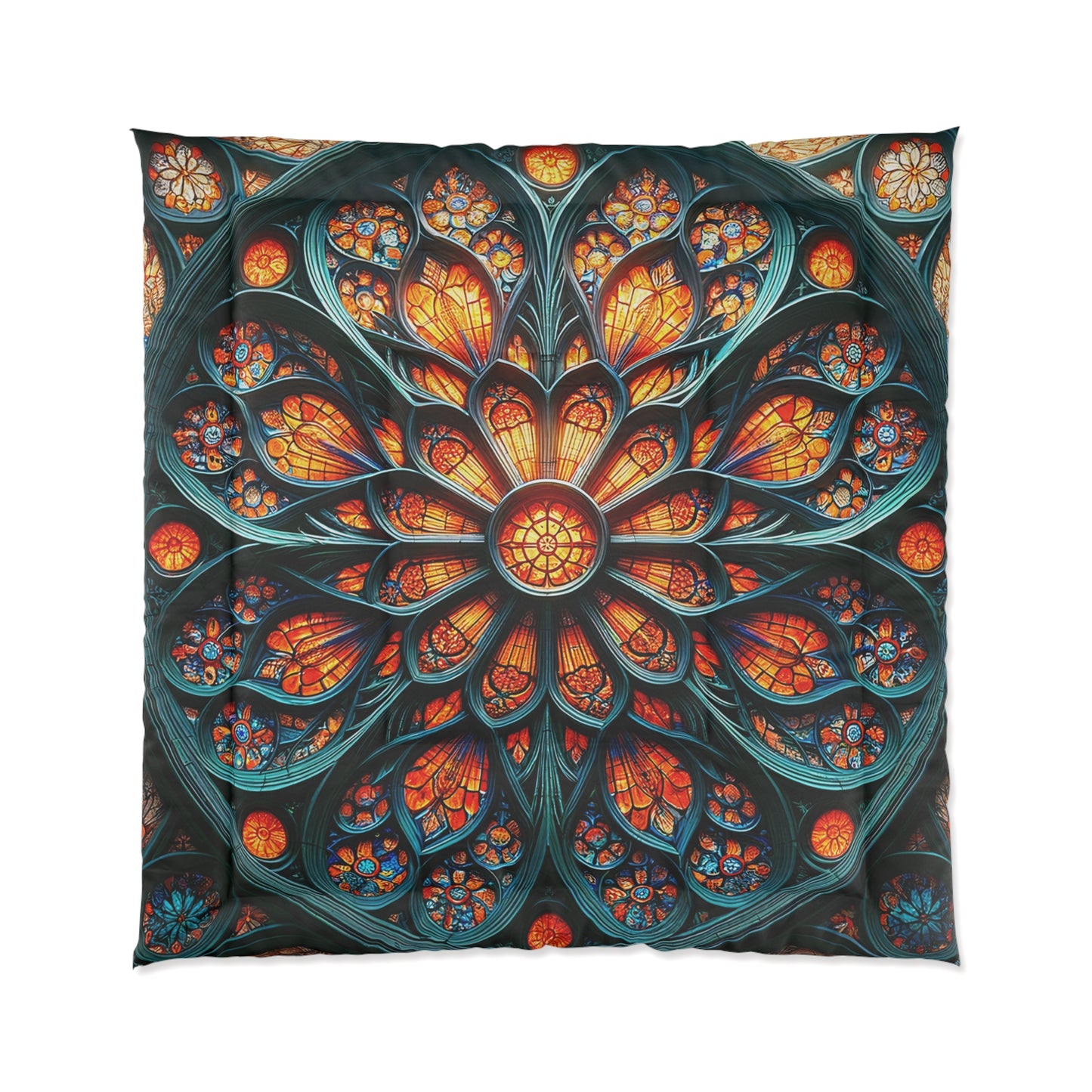 Dream in Vivid Colors: Stained Glass Comforter