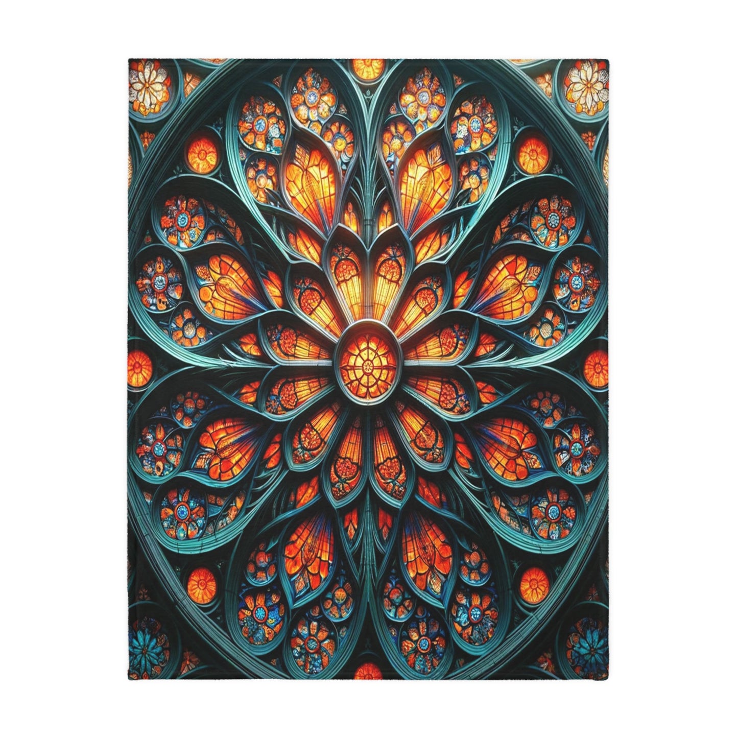 Fiery Cathedral Mandala _Double Sided Print