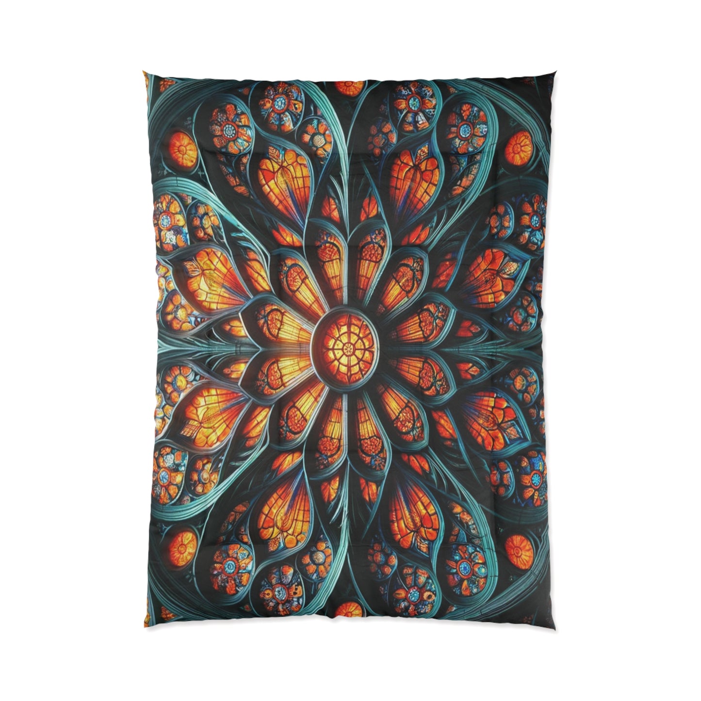 Dream in Vivid Colors: Stained Glass Comforter