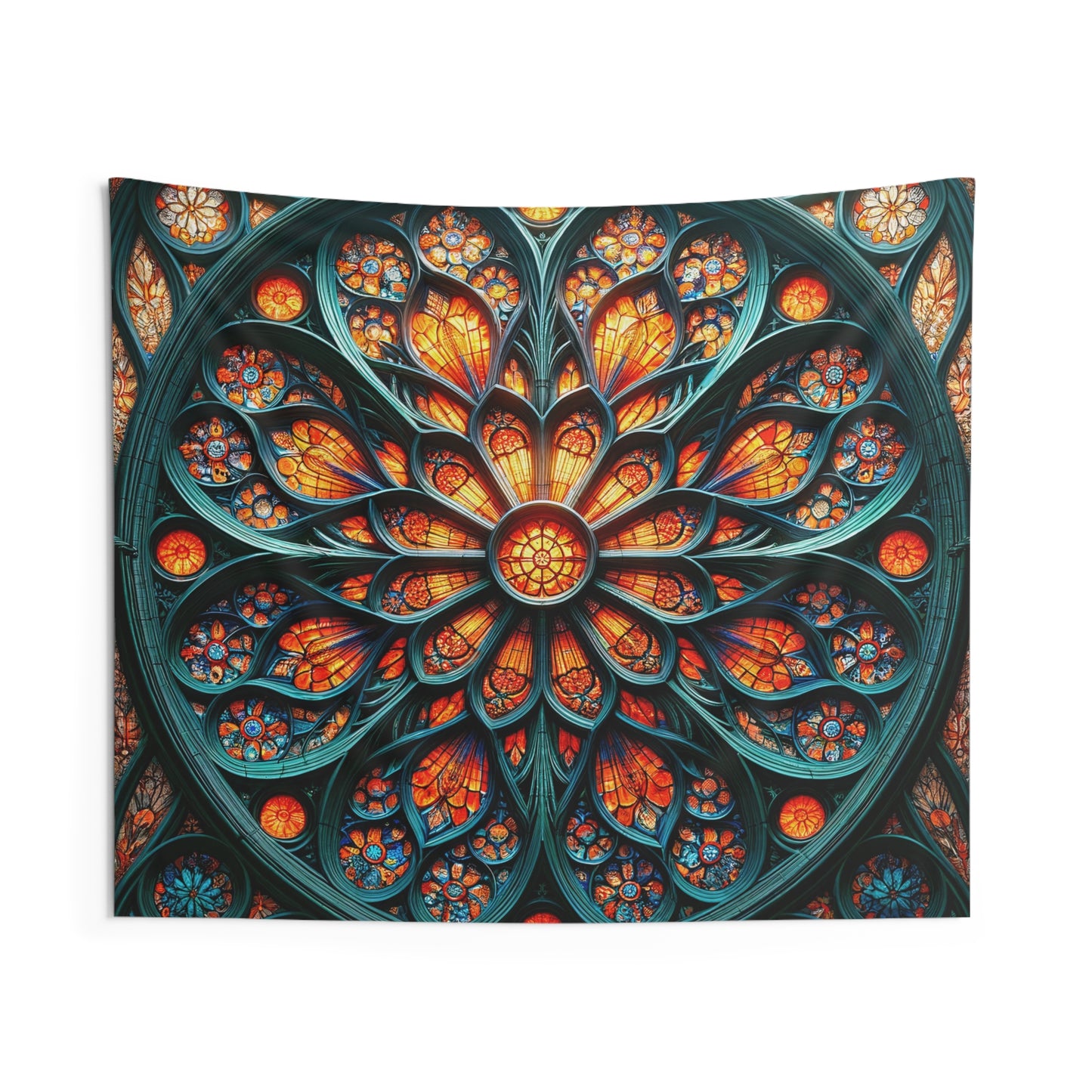 Radiant Mandala Tapestry