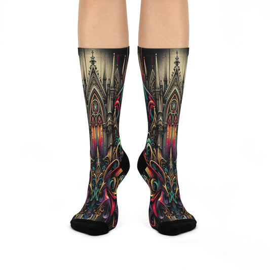 Mystical Archways: Gothic Fusion Socks