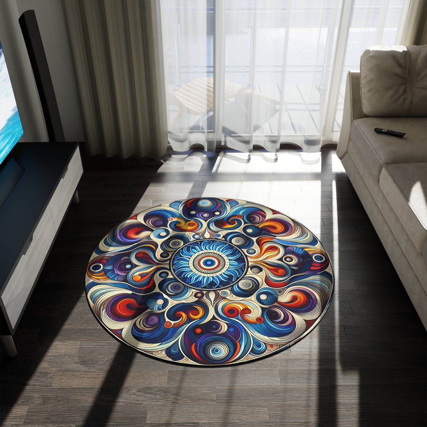 Whirls of Elegance: Decorative Area Rug