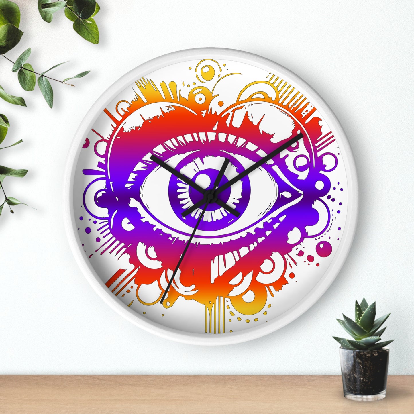 Time to Look Within- Eye Heart Wall Clock