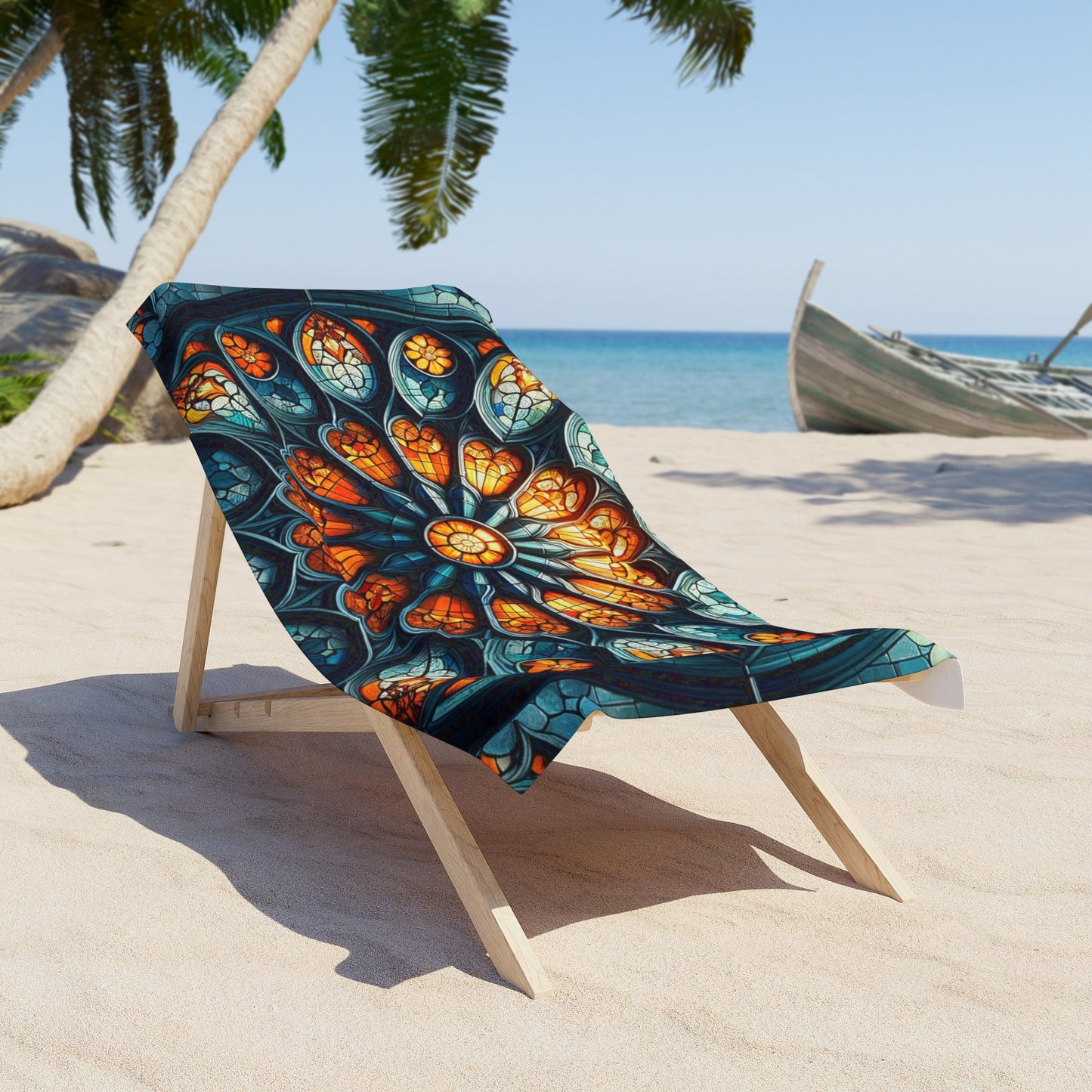 Radiant Mandala Beach Towel