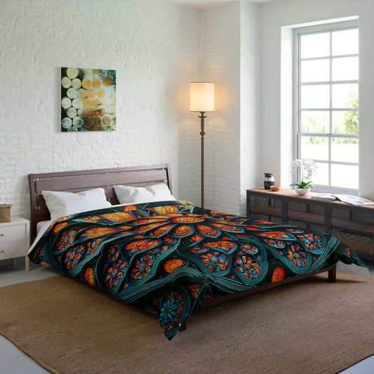 Dream in Vivid Colors: Stained Glass Comforter