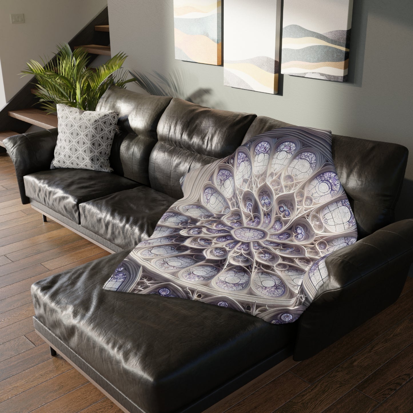 Embrace Cozy Elegance: Artistic Double-Sided Blanket