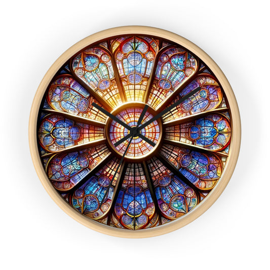 Stained Glass Wall Clock