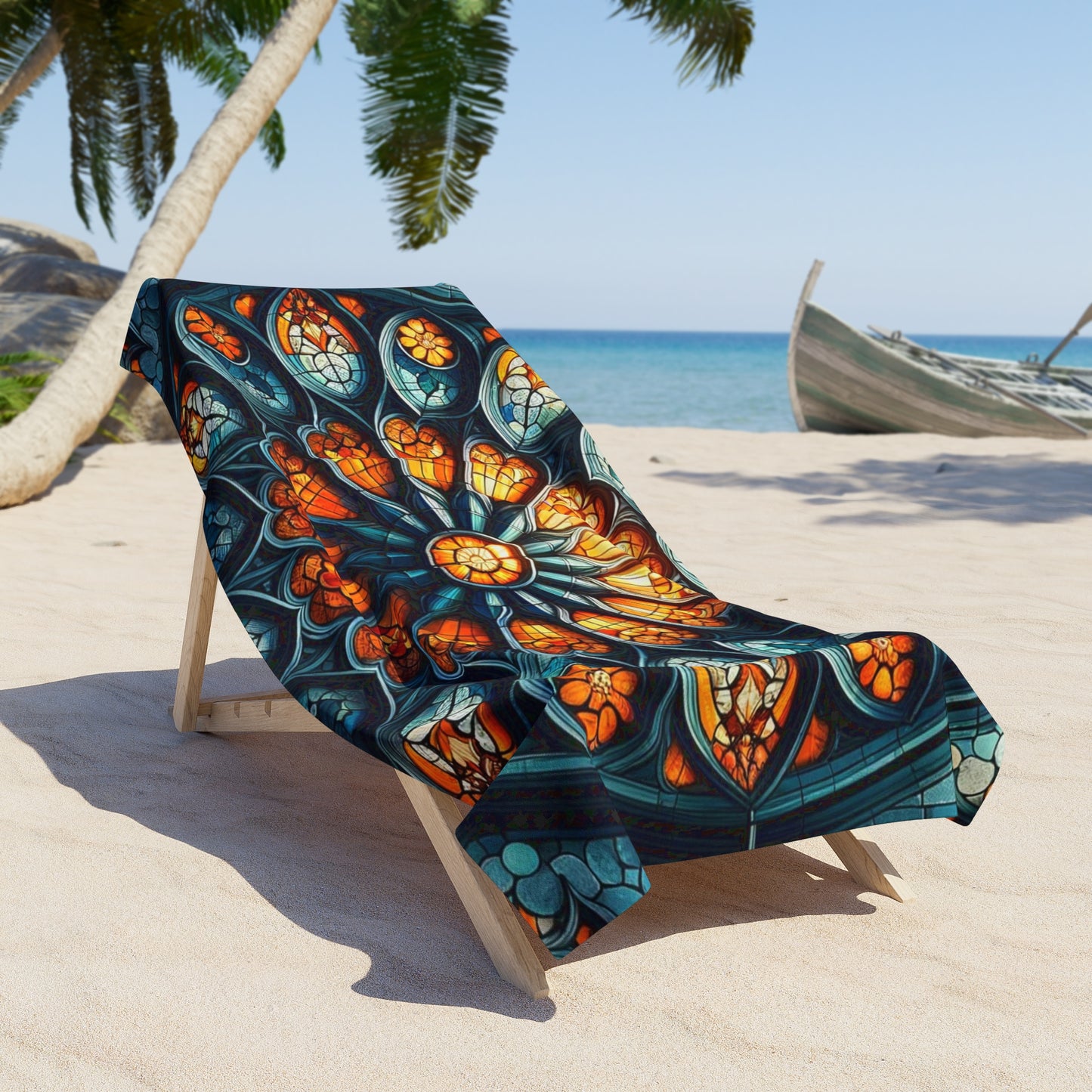 Radiant Mandala Beach Towel