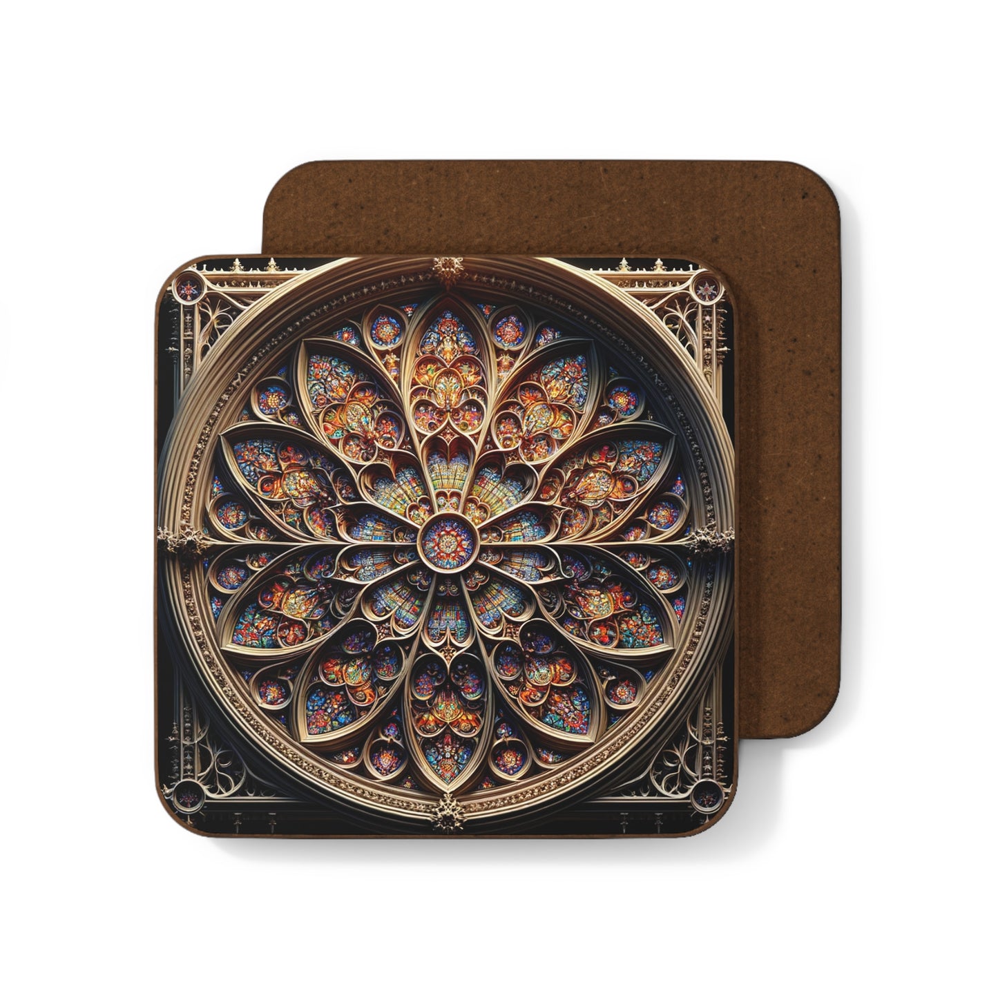 Vibrant Stained Glass-Inspired Coasters – Elegant and Functional