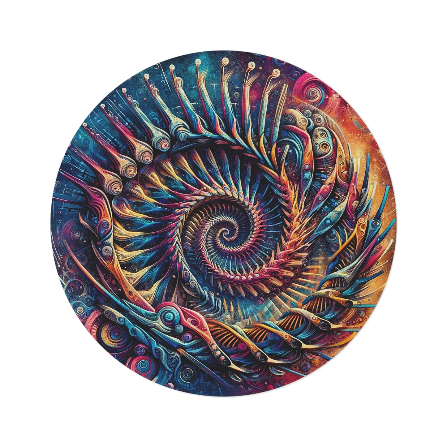 Vortex of Artistry: 5' Round Rug