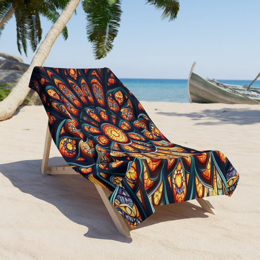 Radiant Firey Celestial Beach Towel