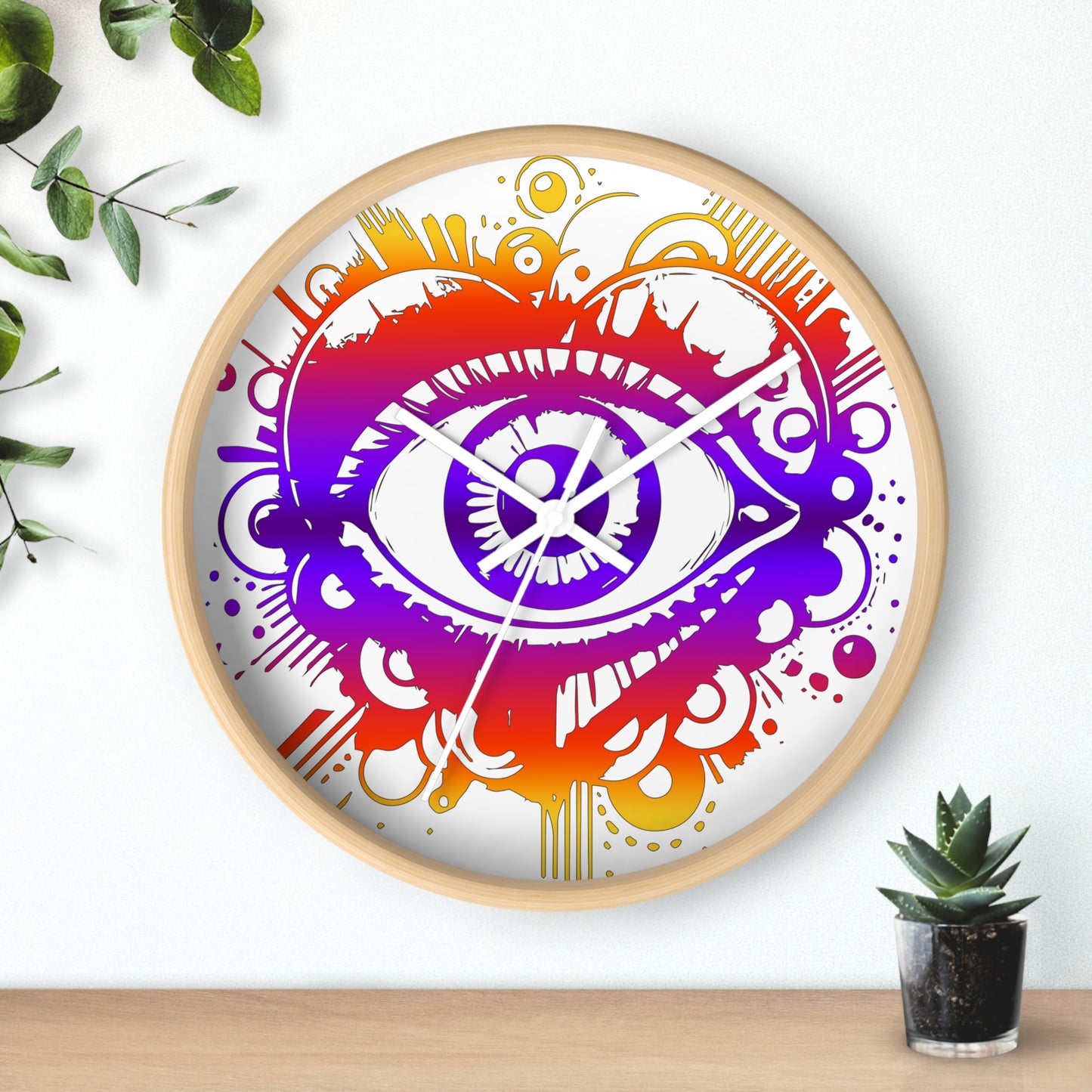 Time to Look Within- Eye Heart Wall Clock