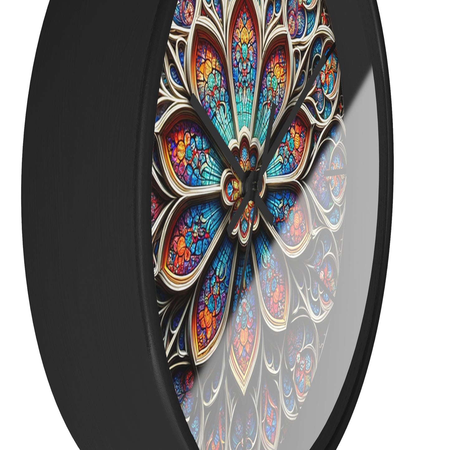 Vibrant Stained Glass-Inspired Wall Clock