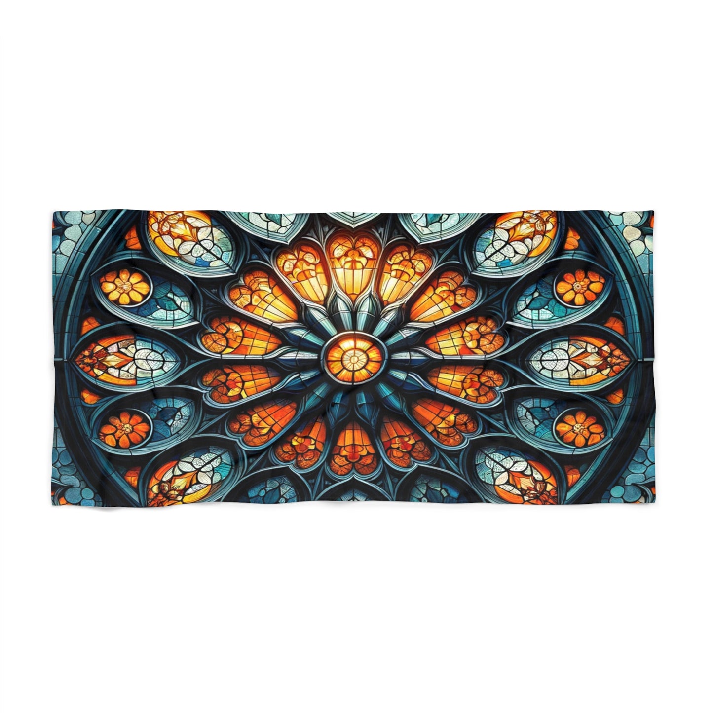 Radiant Mandala Beach Towel