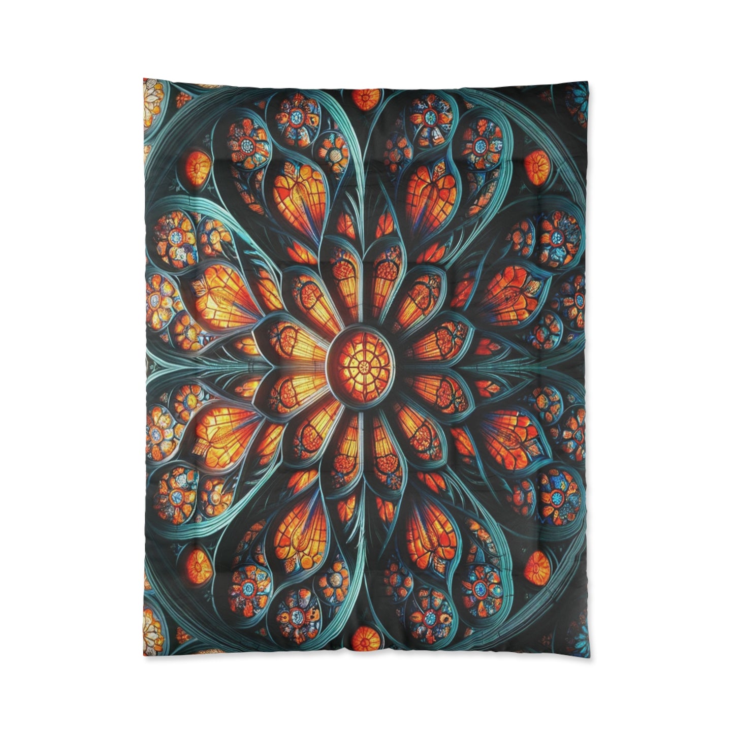 Dream in Vivid Colors: Stained Glass Comforter