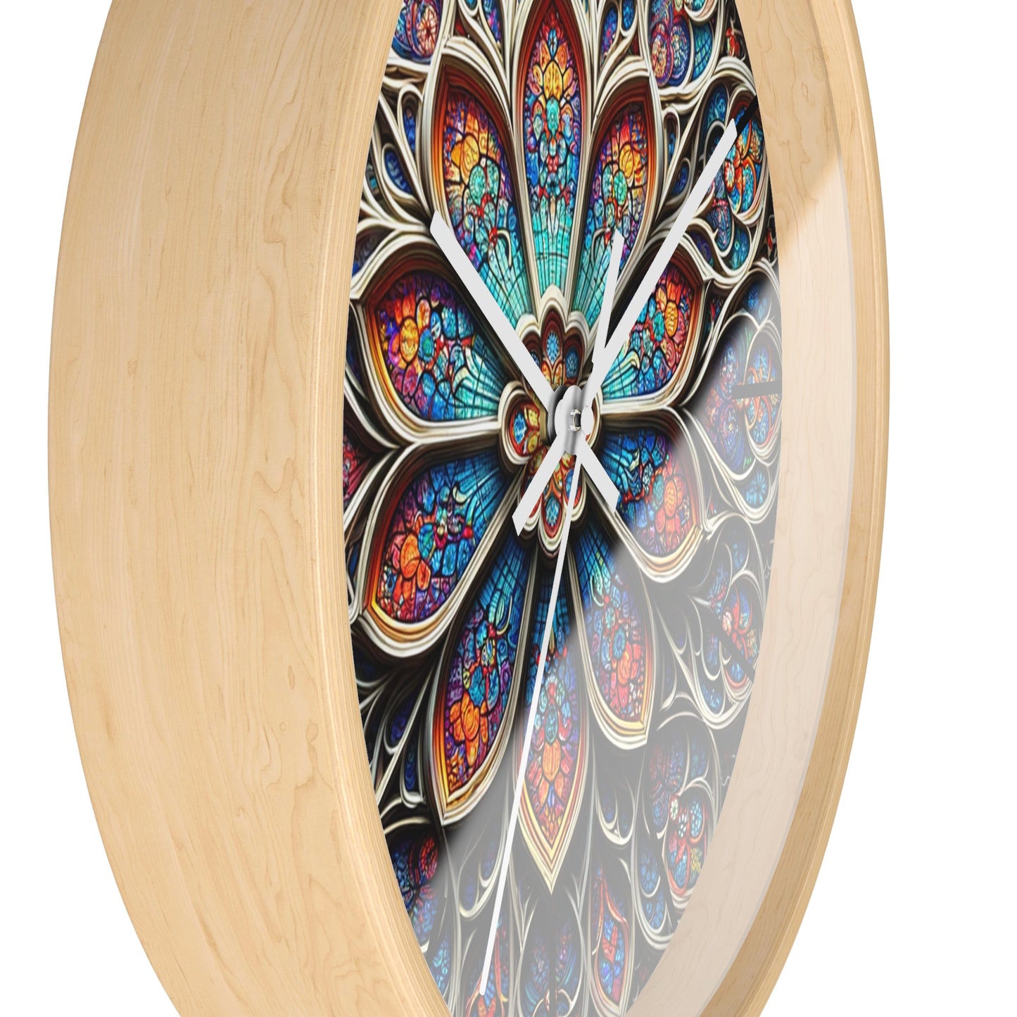 Vibrant Stained Glass-Inspired Wall Clock