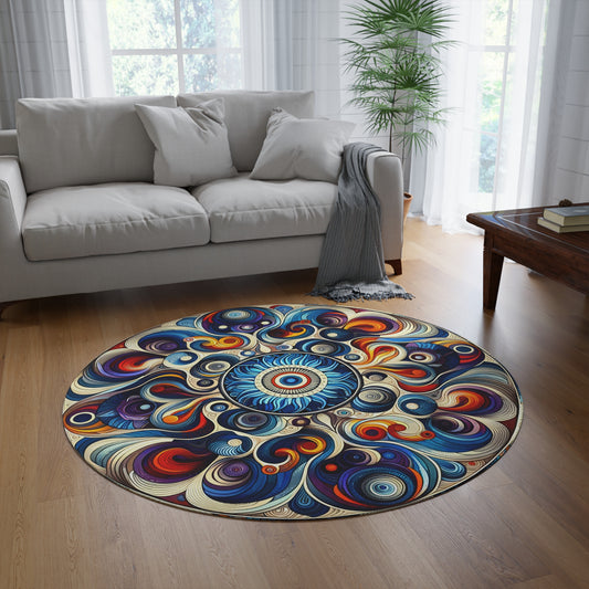 Whirls of Elegance: Decorative Area Rug