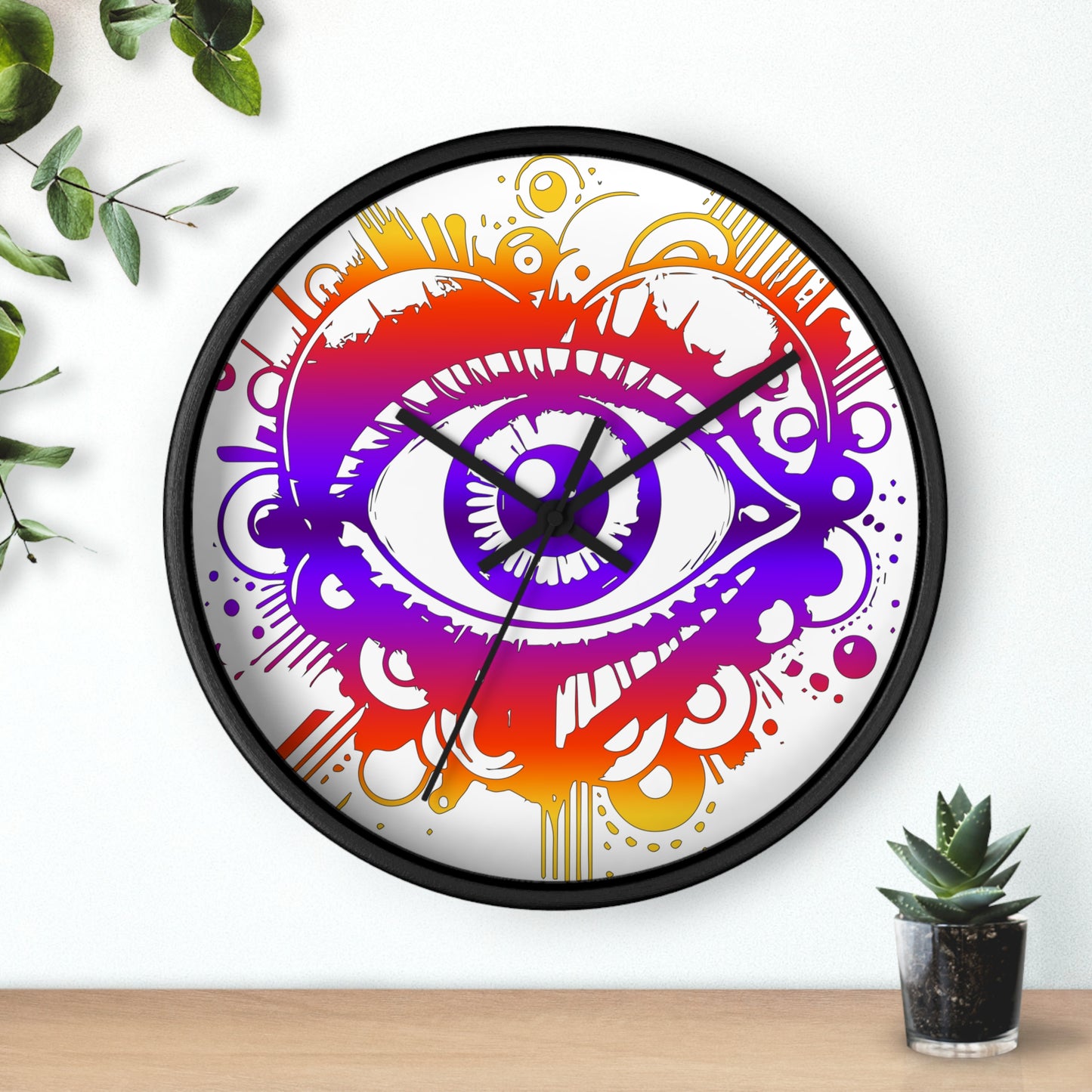 Time to Look Within- Eye Heart Wall Clock